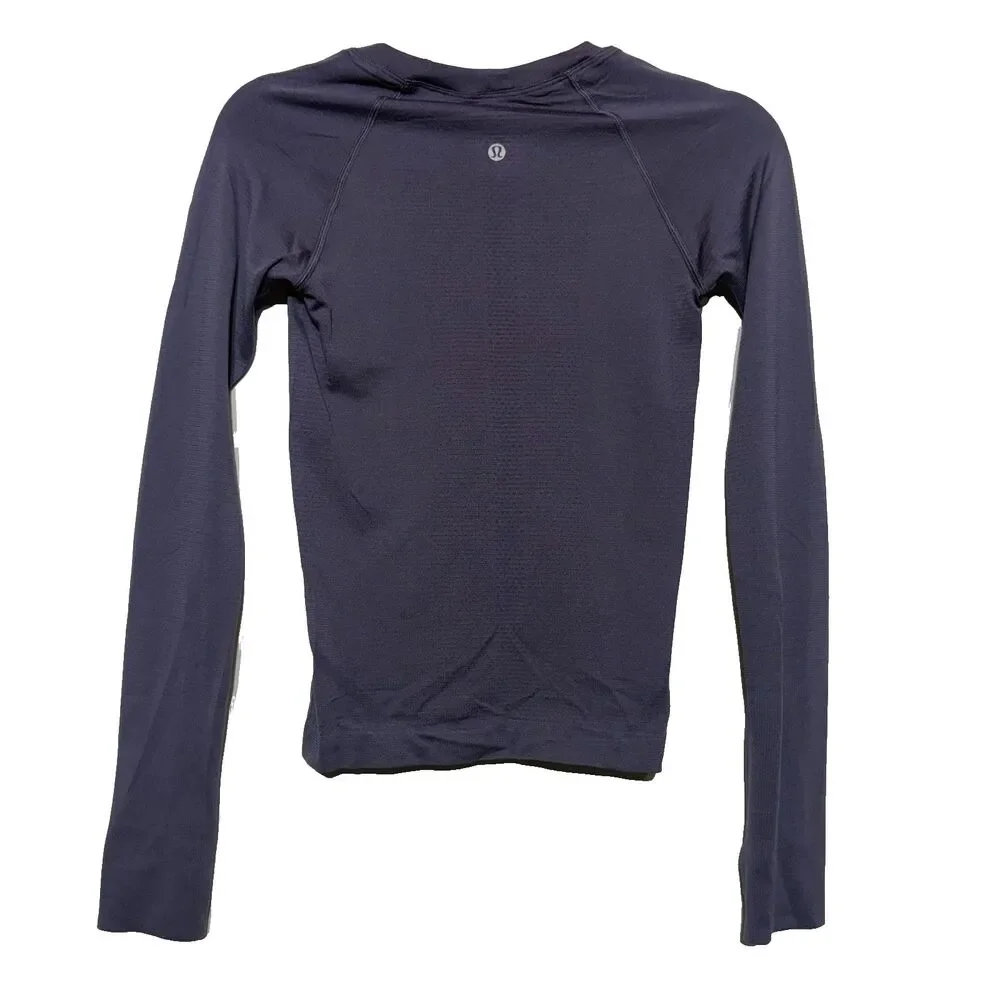 lululemon Swiftly Tech Long Sleeve Shirt 2.0 Womens 2 Purple Thumbholes XXS